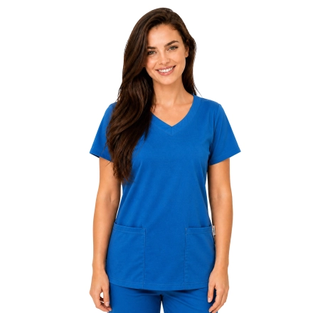 Bluza medyczna chabrowa elastyczna bawełna roz. M – bluza medyczna – bluza lekarska robocza